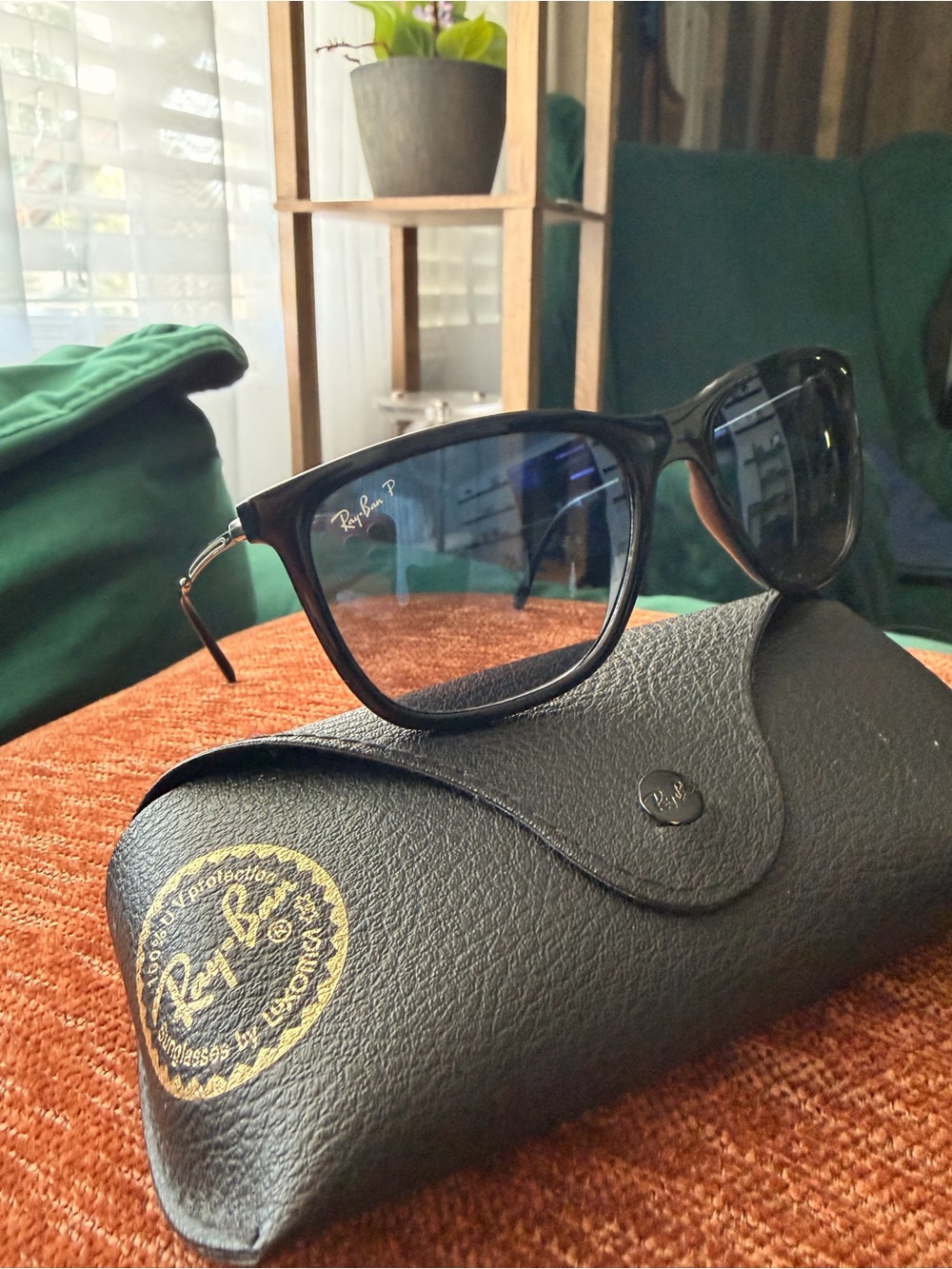 Ray-Ban RB4344 Black Polarized Sunglasses